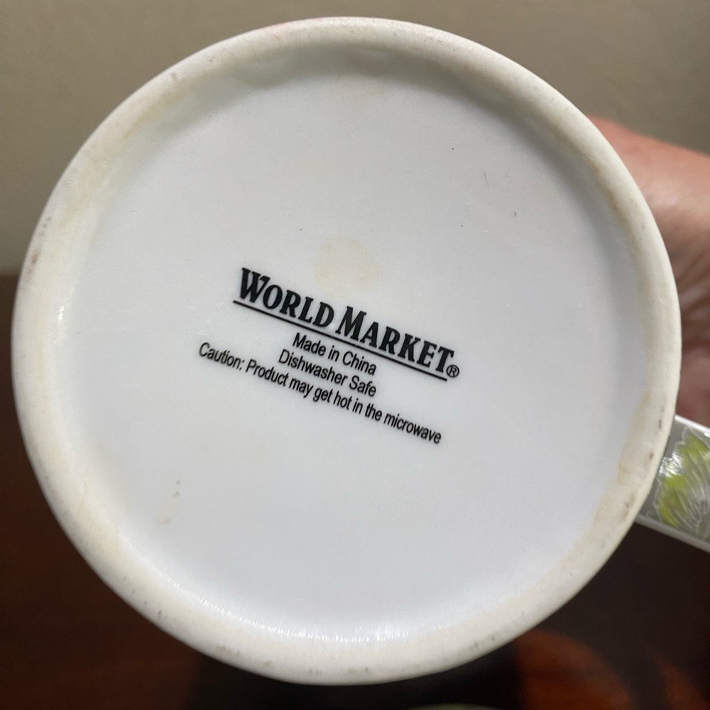 World Market, Ceramic, 3 Piece Tea Cup with Infuser Strainer and Lid - Picture 7 of 9